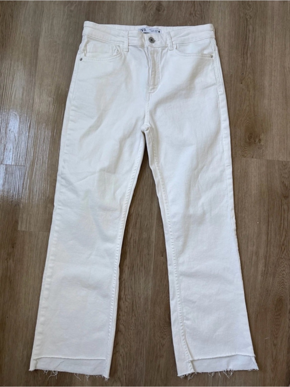 Zara White Wide-Leg Jeans